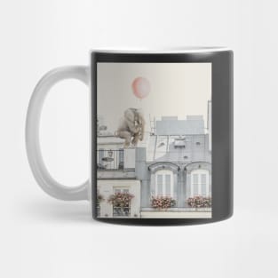 Elephant on the roof in Paris Mug